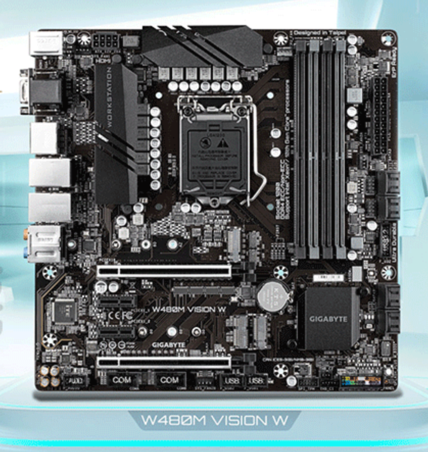 W480M VISION LGA1200 可组RAID,8SATA,2J45,PCIE3.0x1+2PCIE3.0x16